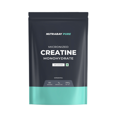 Nutrabay Creatine Monohydrate Amino Acid | Powder For Strength & Absorption | No Added Sugar | Unflavoured