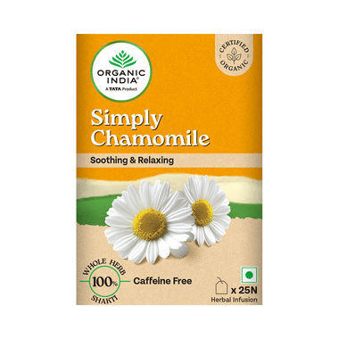 Organic India Tea For Immunity, Antioxidant Support & Stress Relief | Flavour Simply Chamomile Green Tea
