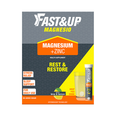 Fast&Up Magnesio With Magnesium & Zinc For Muscle Health | Flavour Lemon And Lime Effervescent Tablet