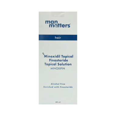 Man Matters Minoxidil 5% with Finasteride Solution I Prevent Hair Loss & Thinning Alcohol Free with Enriched Procapil
