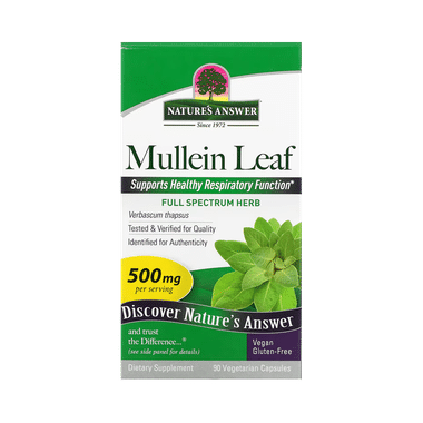 Nature's Answer Mullein Leaf 500mg Vegetarian Capsules