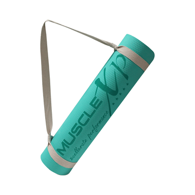 MuscleXP EVA Yoga Mat With Carrying Strap 6mm Sea Green