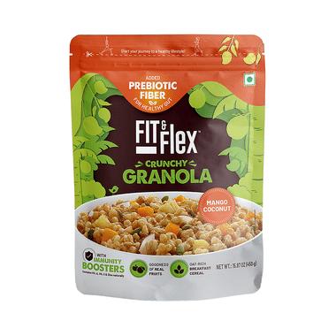 Fit & Flex Mango Coconut Granola Oat Rich Breakfast Cereal With Real Fruits