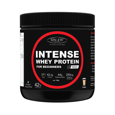 Sinew Nutrition Intense Whey Protein For Beginners With Digestive Enzymes Coffee