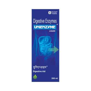 Unienzyme Digestive Enzymes For Indigestion, Acidity, Gastric, Bloat Liquid Pineapple