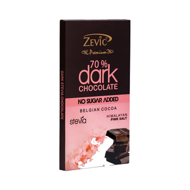 Zevic 70% Dark Chocolate | Diabetic Friendly | Flavour Himalayan Pink Salt
