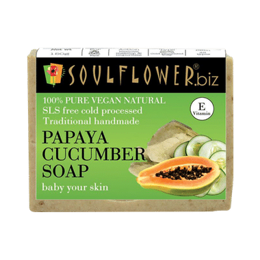 Soulflower Papaya Cucumber Soap