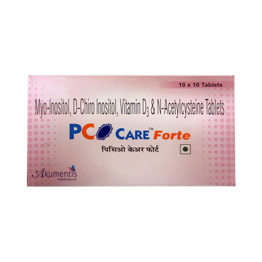 Pco Care Forte Tablet With Myo-Inositol, D-Chiro Inositol, Vitamin D3 & N-Acetylcysteine