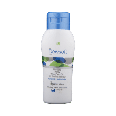 New Dewsoft Moisturising Lotion with Aloe Vera, Wheat Germ Oil & Tea Tree Extract