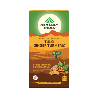 Organic India Tulsi Ginger Turmeric Green Tea