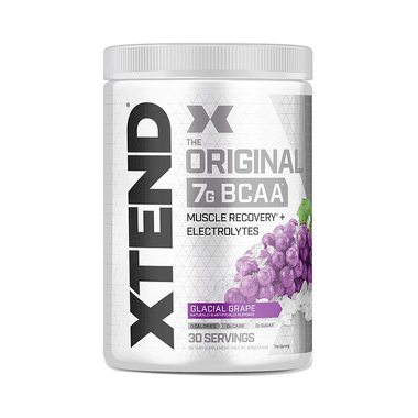 Scivation Xtend BCAA Powder With Electrolytes| For Muscle Growth & Recovery | Flavour Glacial Grape