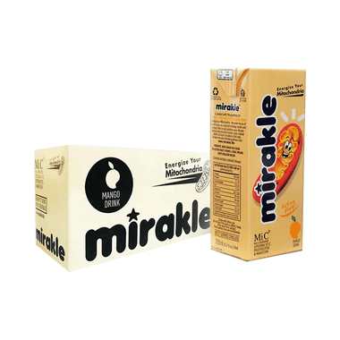 Mirakle Liposomal Vit-C, Phospholipids & Mangiferin Drink (200ml Each) Mango