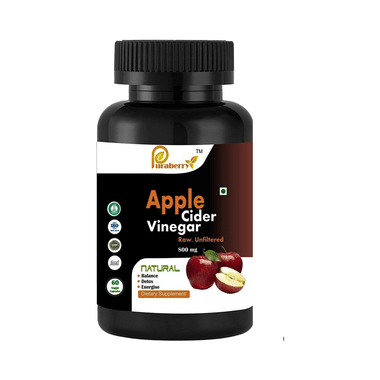 Puraberry Apple Cider Vinegar 800mg Veggie Capsule Raw Unfiltered