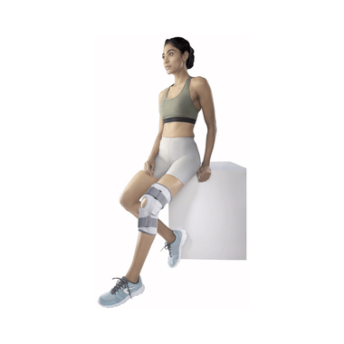 Vissco Elastic Hinged Knee Brace With Open Patella 0718 Grey XXL