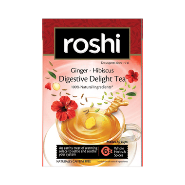 Roshi Ginger-Hibiscus Digestive Delight Tea