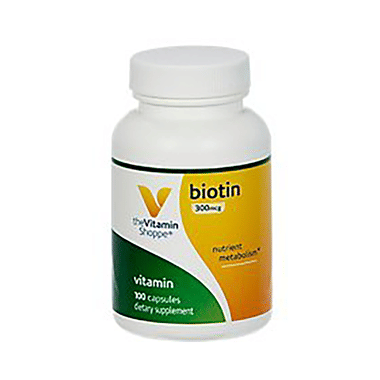 The Vitamin Shoppe Biotin 300mcg Capsule