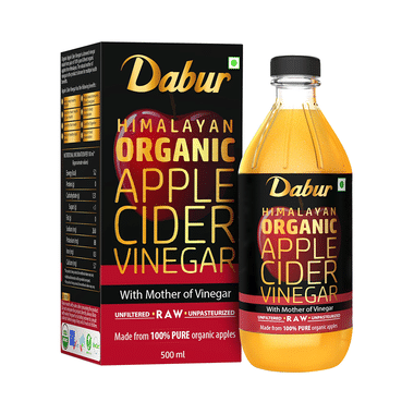 Dabur Himalayan Organic Apple Cider Vinegar ACV with Mother | Raw, Unfiltered & Unpasteurized