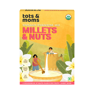 Tots And Moms Organic Porridge Mix 8 Month+ Millets & Nuts