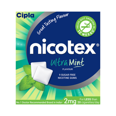 Nicotex 2mg Sugar Free Ultra Mint Chewing Gums