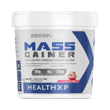 HealthXP Mass Gainer Strawberry Cream