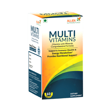 Allen Nutraceutical Multi Vitamins With Minerals | For Immunity, Energy Metabolism & Nutritional Support | Tablet