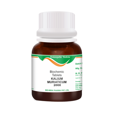 Bio India Kalium Muriaticum Biochemic Tablet 200X