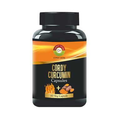 Cordy Herb Curcumin Veg Capsule Antioxidant & Anti-inflammatory For Immunity,Reduce Inflammation And Pain