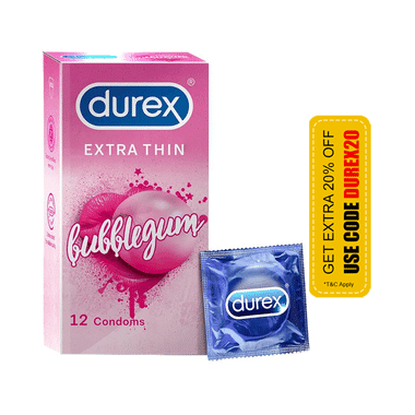 Durex Extra Thin Condom Bubblegum