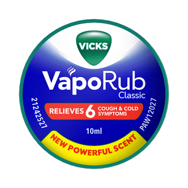 Vicks Vaporub Balm With Menthol, Camphor & Eucalyptus Oil | Relieves 6 Symptoms Of Cough & Cold | Goodness Of Ayurveda