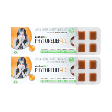 Phytorelief-CC Immunity Lozenges For Cough, Cold & Sore Throat (10 Each) | Sugar Free