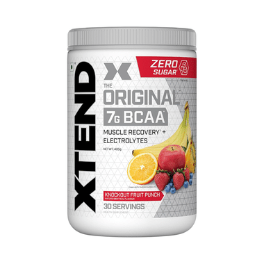 Scivation Xtend BCAA Powder With Electrolytes| For Muscle Growth & Recovery | Flavour Knockout Fruit Punch