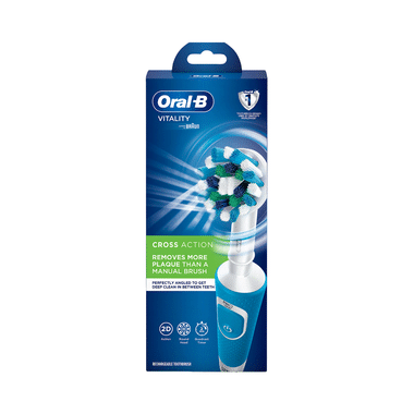 Oral-B Vitality 100 Braun Cross Action Electric Rechargeable Toothbrush Blue