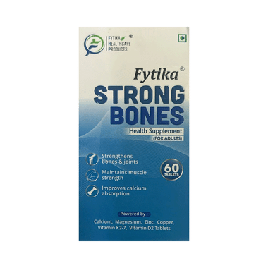 Fytika Strong Bones | With Calcium, Magnesium, Zinc, Vitamin K2 & D3 | Tablet