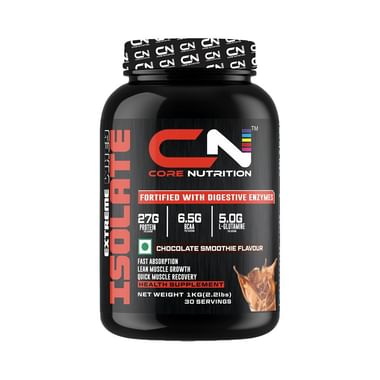 Core Nutrition Extreme Whey Isolate Powder Chocolate Smoothie