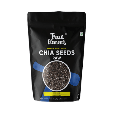 True Elements Raw Chia Seeds With High Fibre & Protein For Keto Friendly Diet