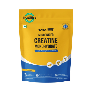 Micronized Creatine Monohydrate Powder | Unflavoured | Strength & Recovery | by Tata 1mg