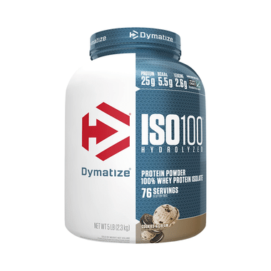 Dymatize Nutrition ISO 100 Hydrolyzed 100% Whey Protein Isloate Powder Cookies & Cream