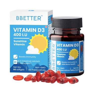 BBetter Vitamin D3 400IU Softgel