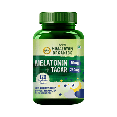 Vlado's Himalayan Organics Melatonin 10mg + Tagar 250mg | Potent Sleep Aid Formula | Tablet