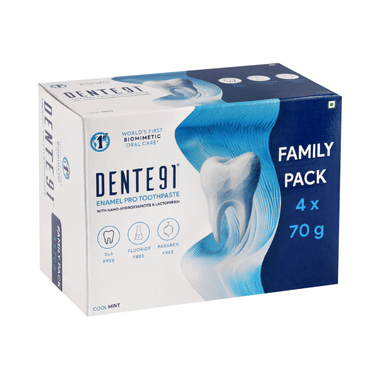 Dente 91 Enamel Pro Cool Mint Toothpaste (70gm Each)