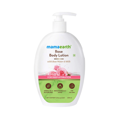 Mamaearth Rose Body Lotion For All Skin Types | Mineral Oil & Silicone-Free