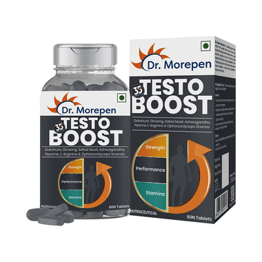 Dr. Morepen Testo Boost Tablet | For Strength, Performance & Stamina