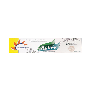 Dr. Morepen Active Smile Enriched With 17 Powerful Herbs Toothpaste