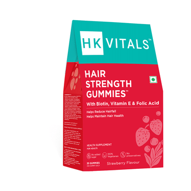 HK Vitals Hair Strength Gummies | Flavour Strawberry