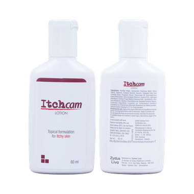 Itchcam Lotion With Calamine, Aloe Vera & Paraffin | Topical Formulation For Itchy Skin