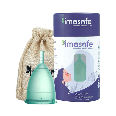 Imasafe Reusable Menstrual Cup Aqua Green Medium