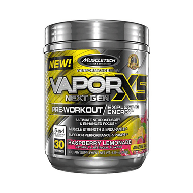 Muscletech Performance Series Vapor X5 Next Gen Pre-Workout Powder Raspberry Lemonade