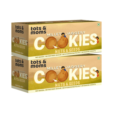 Tots And Moms Millet Jaggery Cookies (150gm Each) Nuts & Seeds