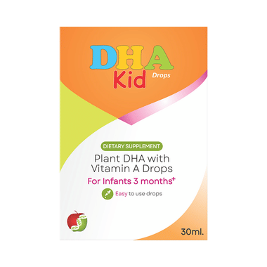DHA Kid Drop | Plant DHA with Vitamin A | for Brain, Eyes & Nervous System Support