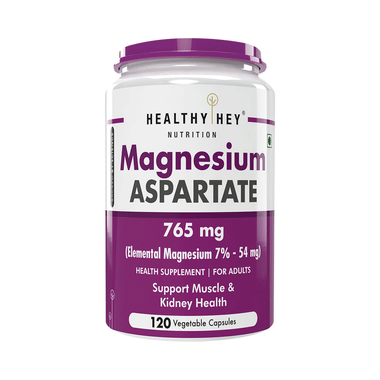 HealthyHey Magnesium Aspartate 765mg Vegetable Capsule